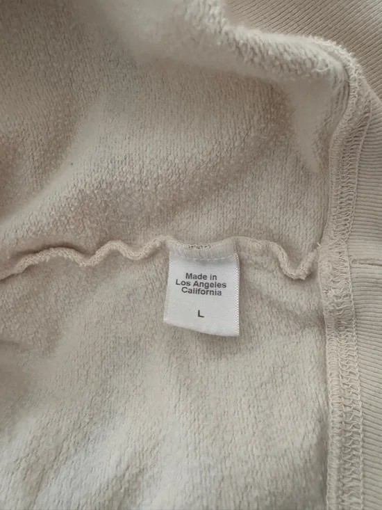 Clare V. Cream Ruffle-Shoulder Sweatshirt - Picture 7 of 11